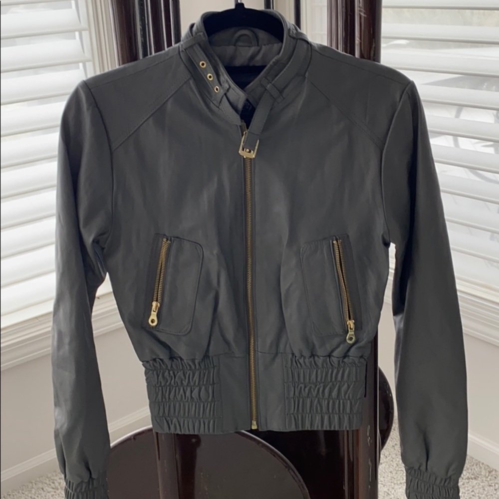 100 %  lambskin moto bomber jacket by Uniquism xs
